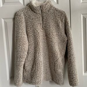 Love Tree Quarter Zip Cozy Sherpa Sweater
